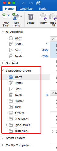 close shared mailbox outlook 2016 for mac